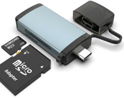 Rocketek MicroSD/ TF kártyaolvasó USB Tpye C (USB-C 3.0) HUB (RT-CR302C)