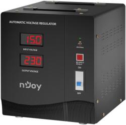 nJoy Stabilizator de tensiune nJoy Alvis 3000, 3000VA/1800W, cu releu, transformator toroidal, LCD Display, functie de intarziere la pornire si selectie a tensiunii, 5 x terminal pin (AVRL-3005TAL-CS01B)