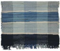 Unic Spot Rongyszőnyeg Ceylon 65 x 140 cm kék kockás