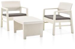 vidaXL Set mobilier 3 piese, alb, plastic 48823
