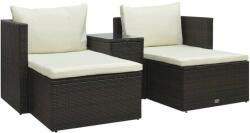 vidaXL Set mobilier cu perne, 5 piese, maro, poliratan 47812