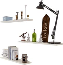 TEMPO KONDELA Polcok, 3 db, fehér, FEDOR