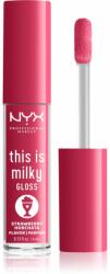 NYX Cosmetics This is Milky Gloss Milkshakes lip gloss hidratant produs parfumat culoare 10 Strawberry Horchata 4 ml