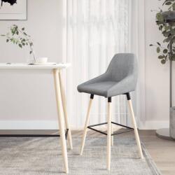vidaXL Scaun de bar, gri deschis, material textil (338742)