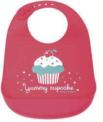 Canpol Babies szilikon zsebes előke - Piros