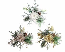 Decorer Set 6 ornamente brad cu flori 17x20 cm (A54.42.78)
