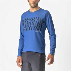 Castelli - tricou ciclism pentru barbati, maneca lunga Trail Tech LS Tee jersey - albastru electric negru (CAS-4522009-417) - trisport