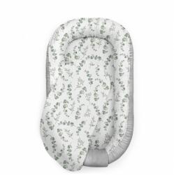 BabySteps - Suport de dormit Babynest Premium Bumbac si Catifea Eucalipt Soft Grey by . 70x35 cm (K1237)