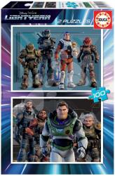 Educa Puzzle Lightyear Disney Educa 2x100 piese de la 6 ani (EDU19316) Puzzle