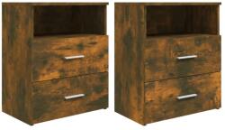 vidaXL Noptiere, 2 buc. , stejar fumuriu, 50x32x60 cm (815859)