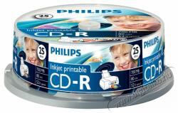 Philips CD-R80IW 52x nyomtatható cake box lemez 25db/csomag - digitalko