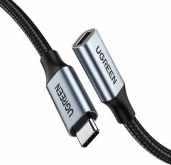UGREEN US372 USB-C apa - USB-C anya 3.1 Gen. 2 Hosszabbító kábel - Fekete (1m) (30205)