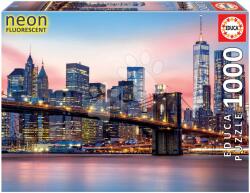 Educa Puzzle Brooklyn Bridge Neon Educa 1000 darabos és Fix ragasztó (19269)