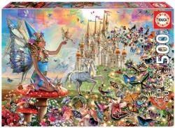 Educa Puzzle Fairy & Butterflies Educa 500 darabos és Fix ragasztó (19247)