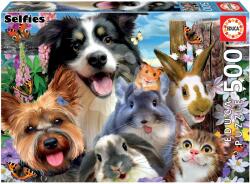 Educa Puzzle Yard Buddies Selfie Educa 500 darabos és Fix ragasztó (19250)