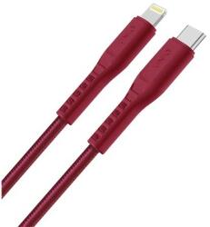 Uniq Flex USB-C - Lightning MFi adatkábel, 1, 2m, piros - ionstore
