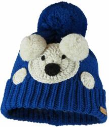 Bontis Fes de iarnă cu ursuleț de pluș croșetat pentru copii - Albastru regal | uni copii (H122-1)