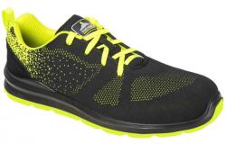 Portwest FT25 - Steelite Aire Trainer cipő S1P, fekete/zöld (FT25BGN47) - munkavedelemzona