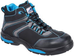 Portwest FC60 - Kompozit Nubuk védőbakancs S3S HRO FO SR, fekete/kék (FC60BLU45)