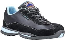 Portwest FW39 - Steelite női félcipő S1P HRO, fekete/kék (FW39BKR42)