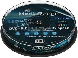 MediaRange DVD+DL 8X CB 8, 5GB MediaR Pr. 10 pieces (MR468) - vexio