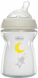 Chicco Стъклено шише Chicco - Natural Feeling, с биберон 0 м+, 250 ml, асортимент (N0239) - ozone