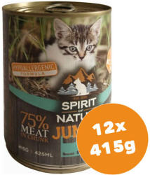 Spirit of Nature Cat konzerv Junior Bárányhússal és nyúlhússal 12x415g