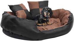 vidaXL Pernă reversibilă și lavabilă câini, negru și maro, 85x70x20 cm (171220)