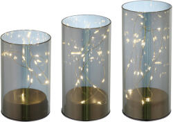 GLOBO LED dekoráció füstszínű üvegben (Hanni) (28209)