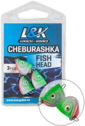 L&K Plumb offset L&K Cheburashka Fish Head 8g, 3buc/plic (59012508)