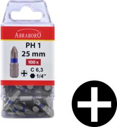 ABRABORO PH 2 x 25 mm Phillips POWER bit, 100 db/csomag (061802202017)