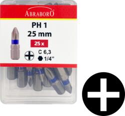 ABRABORO PH 3 x 25 mm Phillips POWER bit, 25 db/csomag (061802203015) - praktikuskft