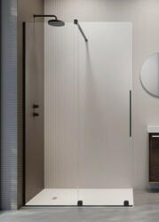 Radaway Furo Black 150 Walk-in zuhanyajtó 78, 8x200 átlátszó üveg/fekete profilszín, balos 101067885401L (10106788-54-01L)