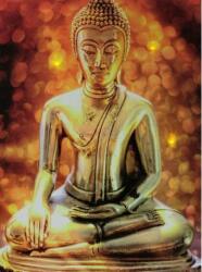  3LEDes világító falikép Buddha 30x40cm 02537