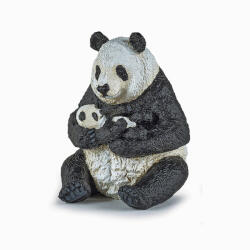 Papo Figurina Urs Panda Sezand Cu Pui In Brate (Papo50196) - ejuniorul Figurina