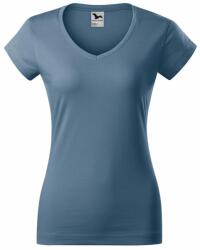 MALFINI Női póló Fit V-neck - Denim | XXL (1626017)