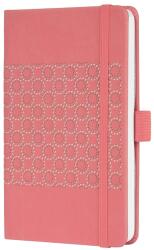 Sigel Jolie notesz, vonalas, gumipánttal, 9, 5x15 cm, Salmon Pink (JN202)