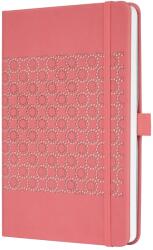 Sigel Jolie notesz, vonalas, gumipánttal, 13, 5x20 cm, salmon pink (JN203)