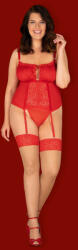 Obsessive Чорапи за жартиери в червен цвят blossminaeh-60866-czerwony - Червен, размер 4xl/5xl