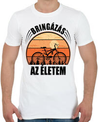 printfashion Biciklizés az életem - Férfi póló - Fehér (8517142)