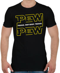 printfashion Pew Pew beep boop - Férfi póló - Fekete (8518150)
