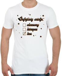 printfashion Önfejűség szintje - Férfi póló - Fehér (8523015)