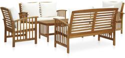 vidaXL Set mobilier cu perne, 5 piese, lemn acacia 3057977