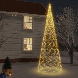 vidaXL Brad de Crăciun cu țăruș, 3000 LED-uri, alb cald, 800 cm (343578) - vidaxl