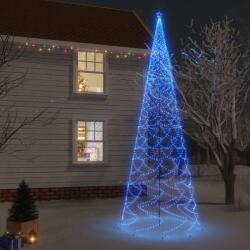 vidaXL Brad de Crăciun cu țăruș, 3000 LED-uri, albastru, 800 cm (343581) - vidaxl