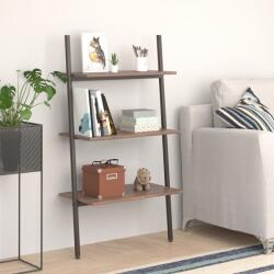 vidaXL Raft înclinat cu 3 niveluri maro închis și negru 64x34x116 cm (336371) Biblioteca