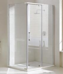 Niagara Wellness Carol szögletes nyílóajtós zuhanykabin 80 x 100 x 216 cm Zeda 4 cm magas zuhanytálcával (NWZK-CAR8010-BRNA.LUP.100.080.WHN)