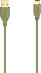 Hama Flexi-Slim USB-C Cable, USB 2.0, 480 Mbit/s, Turtle Green, 0.75 m (00200637)