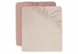 Jollein Minimal gumis lepedő 2db - Pale pink és rosewood 60x120 cm (2511-507-00158)