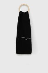 Tommy Hilfiger pamut sál fekete, sima - fekete Univerzális méret